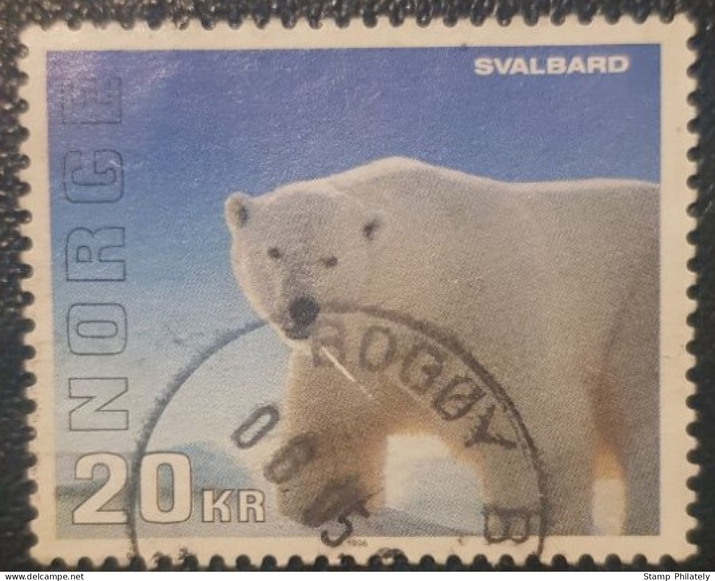 Norway 20Kr Used Postmark Stamp Svalbard - Used Stamps