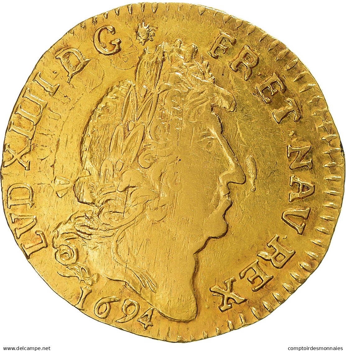 Monnaie, France, Louis XIV, Louis D'Or, 1694, Montpellier, Fausse Réformation - 1643-1715 Luigi XIV El Re Sole