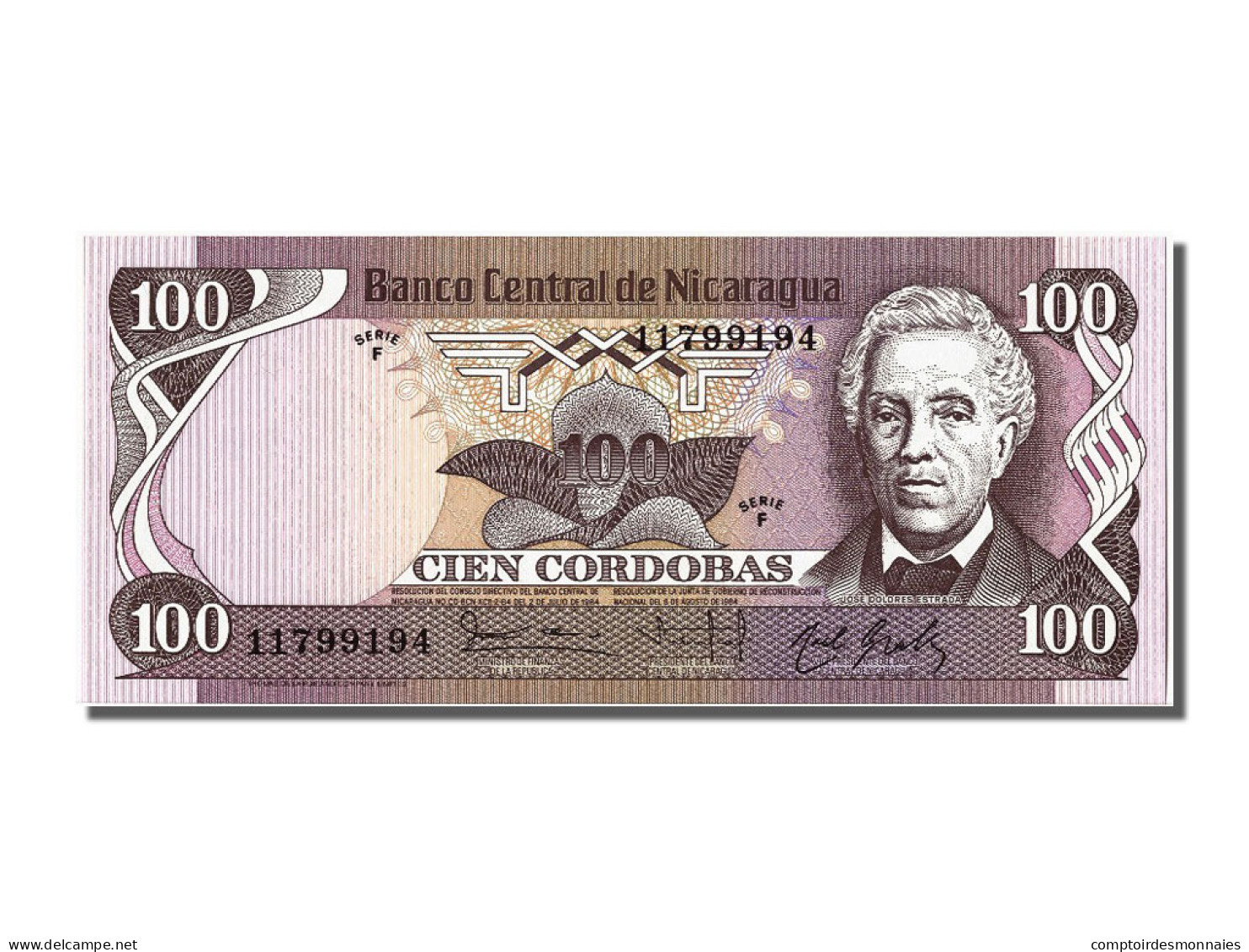 Billet, Nicaragua, 100 Cordobas, 1984, NEUF - Nicaragua