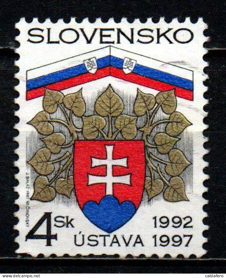 SLOVACCHIA - 1997 - 5° ANNIVERSARIO DELLA COSTITUZIONE SLOVACCA - USATO - Usados