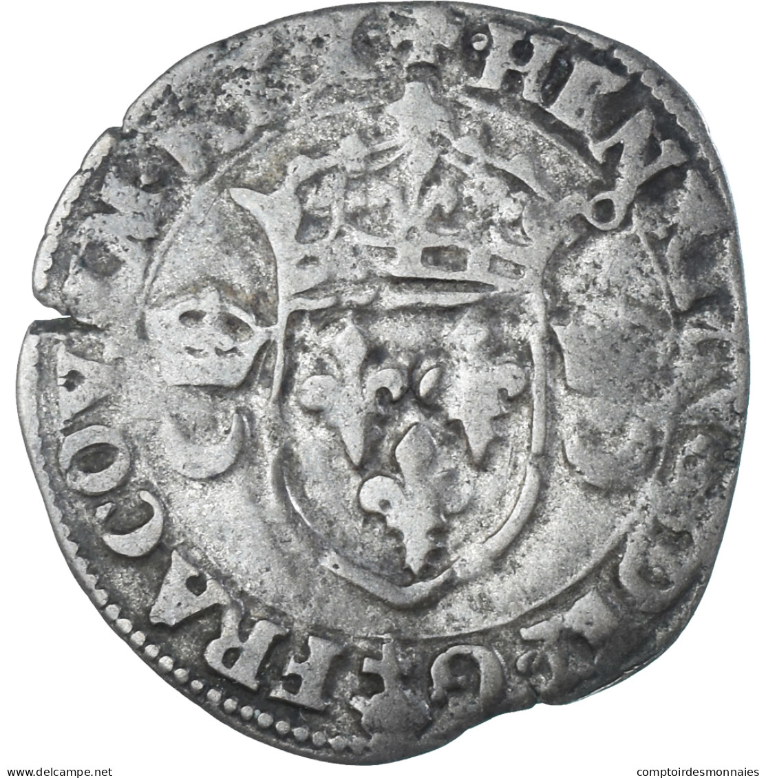 Monnaie, France, Henri II, Douzain Aux Croissants, 1550, Montélimar, TTB - 1547-1559 Heinrich II.