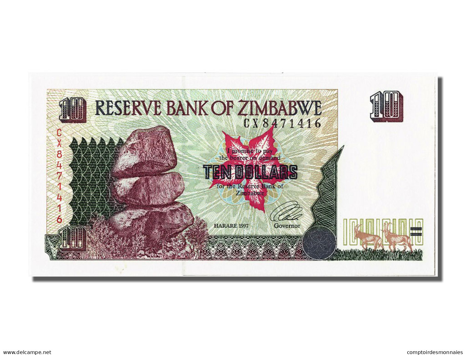 Billet, Zimbabwe, 10 Dollars, 1997, NEUF - Zimbabwe