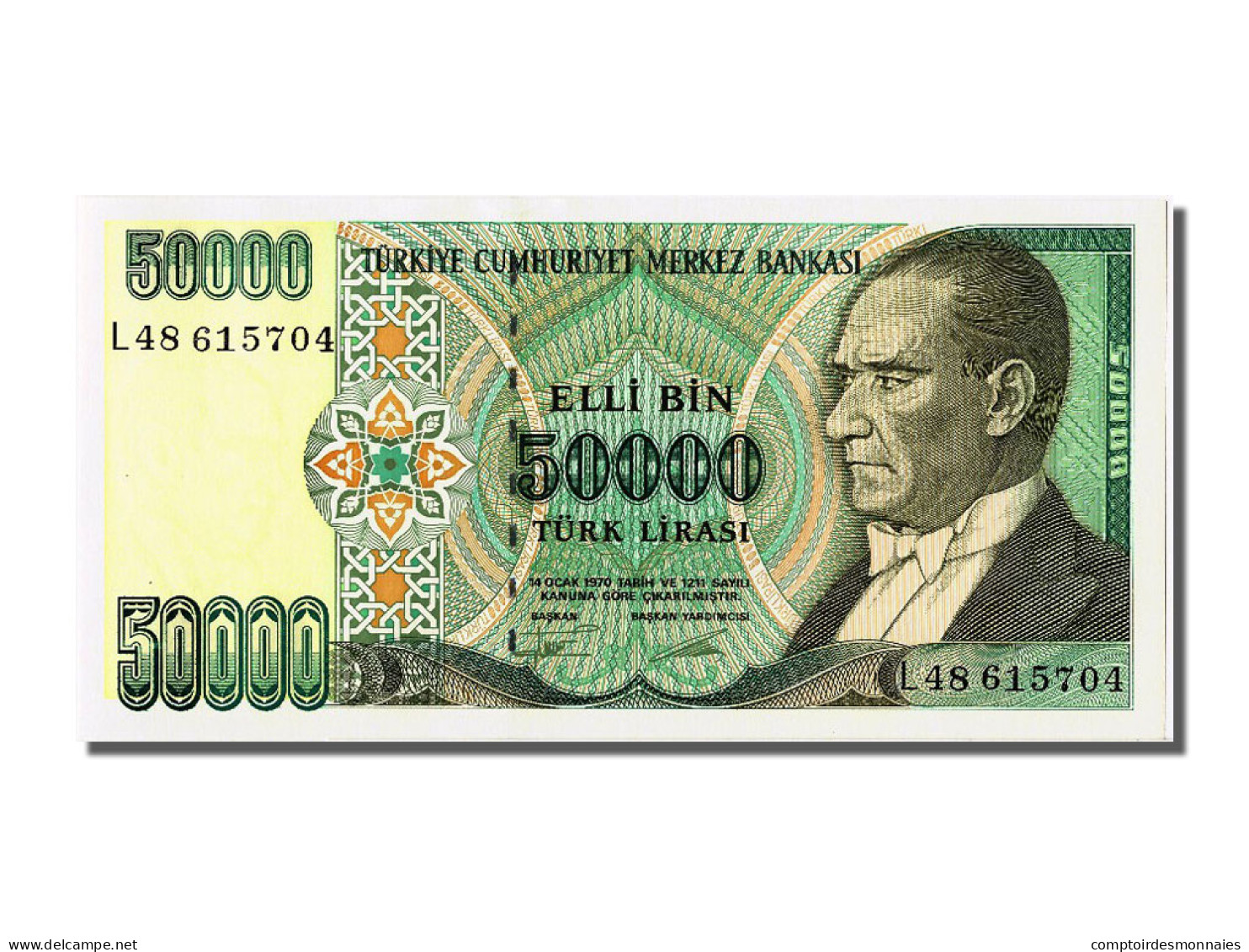 Billet, Turquie, 50,000 Lira, 1970, NEUF - Turkey