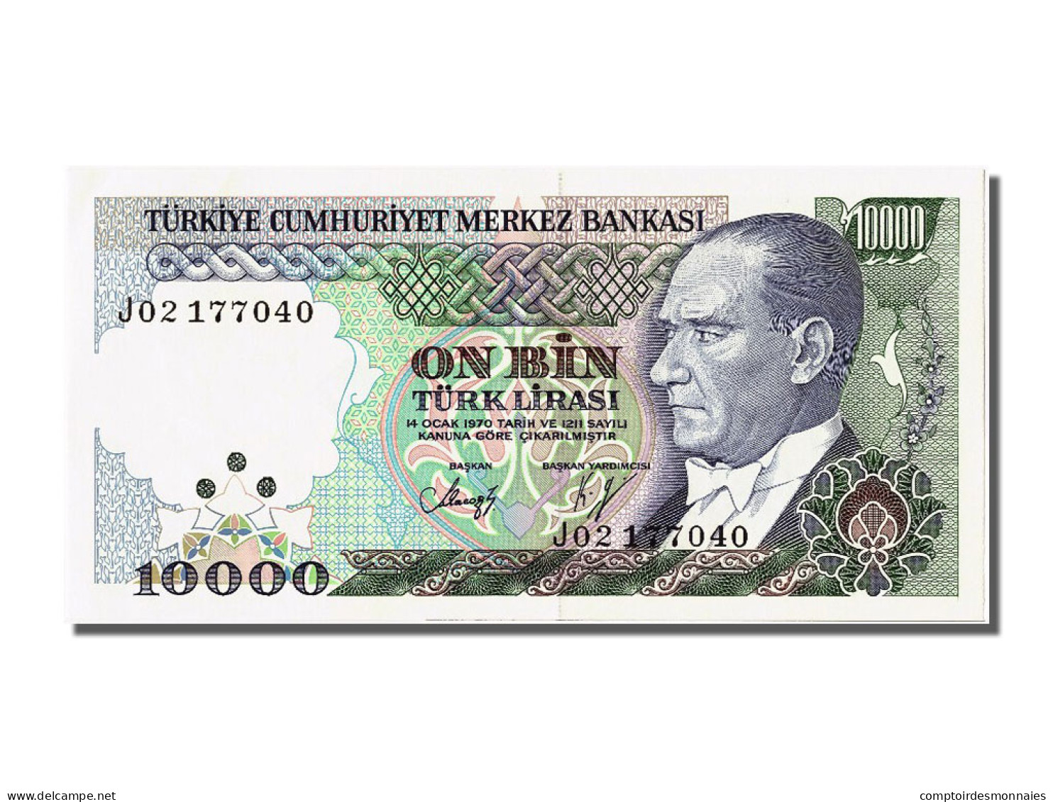 Billet, Turquie, 10,000 Lira, 1970, SPL - Turchia