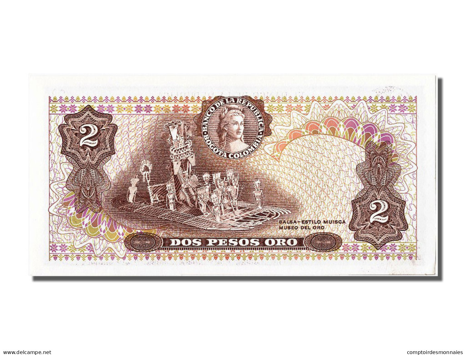 Billet, Colombie, 2 Pesos Oro, 1976, 1976-06-20, NEUF - Colombie