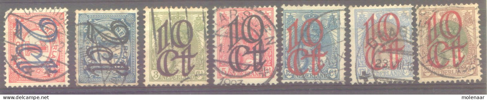 Postzegels > Europa > Nederland > Periode 1891-1948 (Wilhelmina) > 1910-29 > Gebruikt No  114-120 (11869) - Used Stamps