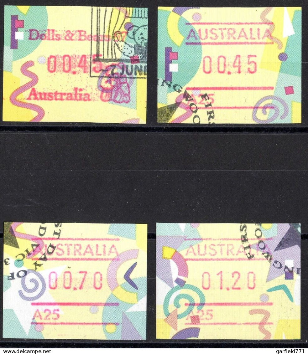 AUSTRALIE AUSTRALIA Frama 1996 Festive Button Lot Set Of 4 Used - Postcode A25 - Nuevos