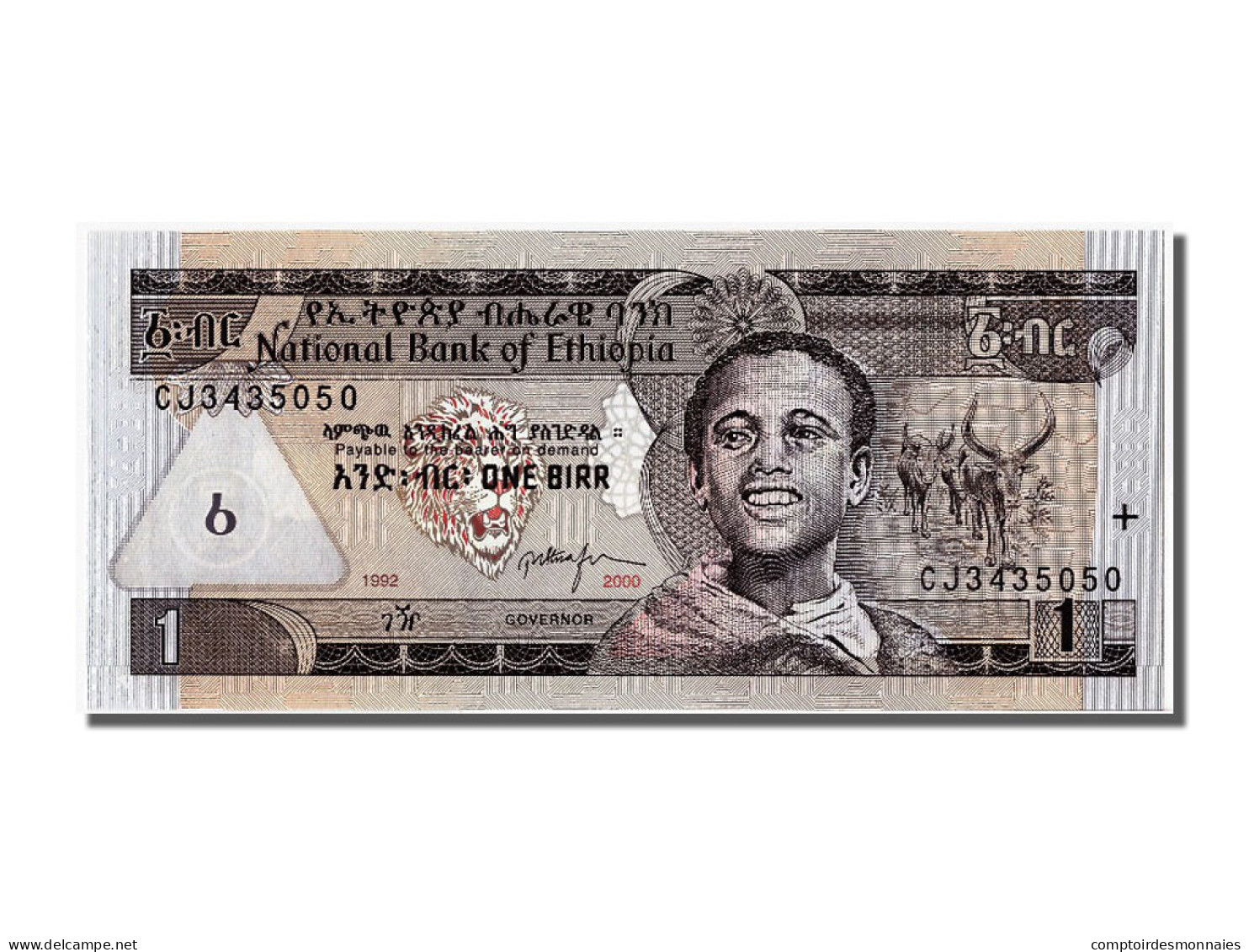 Billet, Éthiopie, 1 Birr, 2000, NEUF - Aethiopien