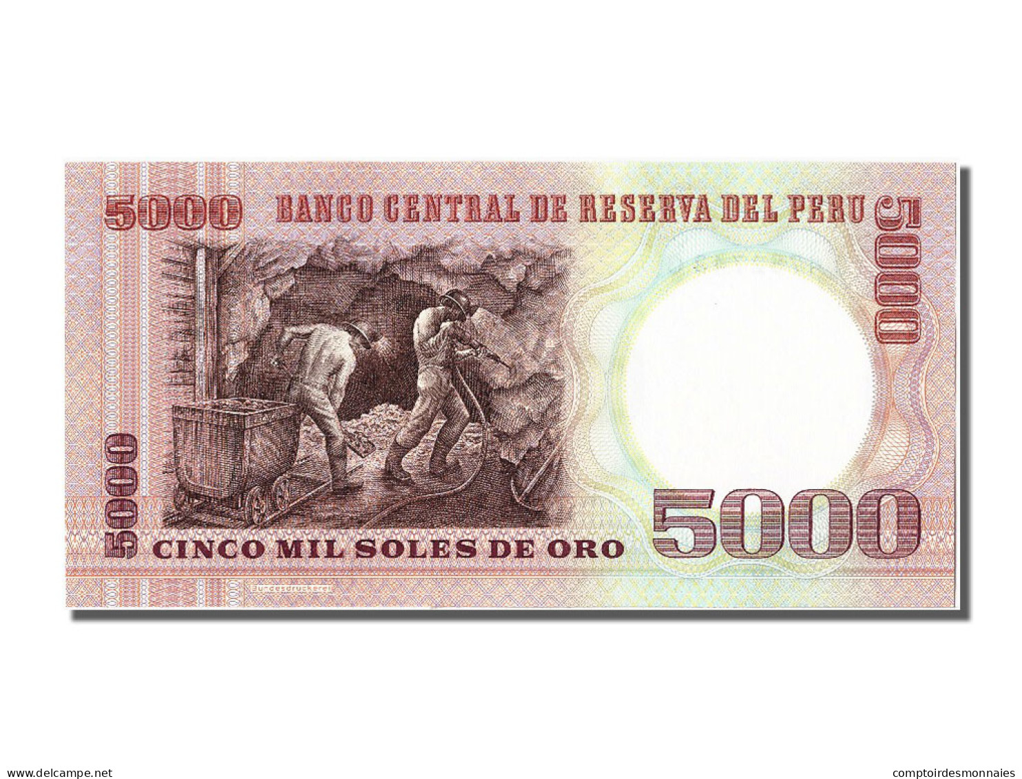 Billet, Pérou, 5000 Soles De Oro, 1985, 1985-06-21, NEUF - Peru