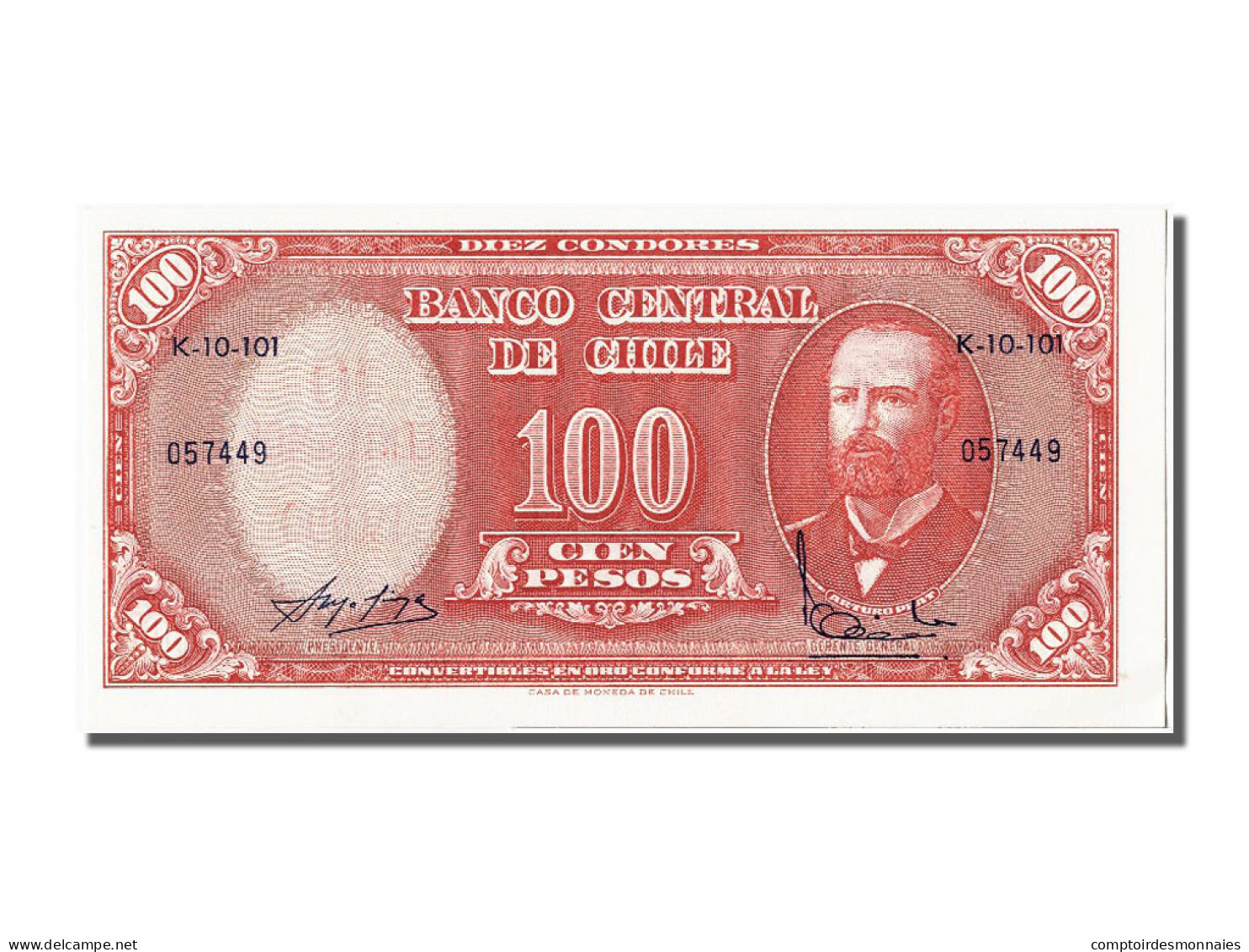 Billet, Chile, 10 Centesimos On 100 Pesos, NEUF - Cile
