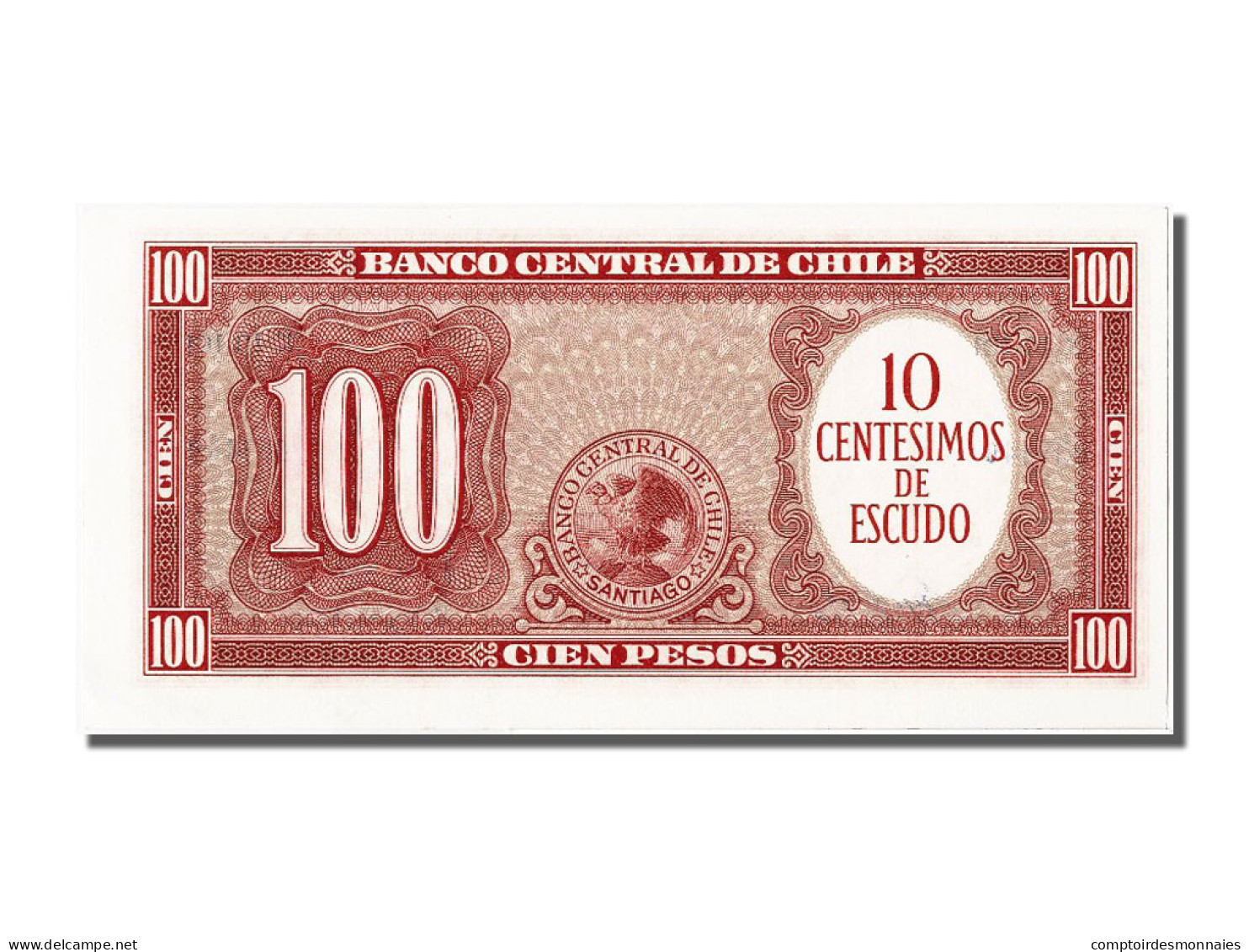 Billet, Chile, 10 Centesimos On 100 Pesos, NEUF - Cile