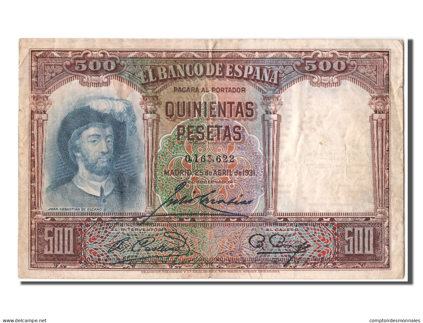 Billet, Espagne, 500 Pesetas, 1931, 1931-04-25, KM:84, TTB - 500 Pesetas