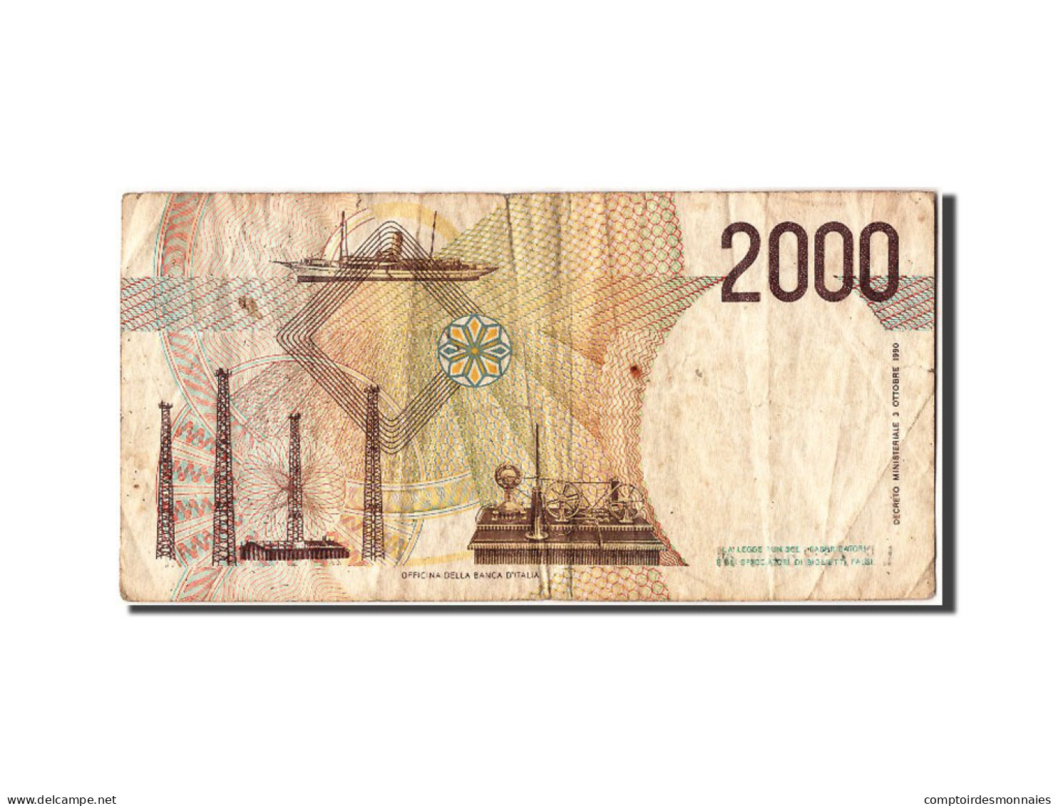 Billet, Italie, 2000 Lire, 1990, 1990-10-03, TB+ - 2000 Liras