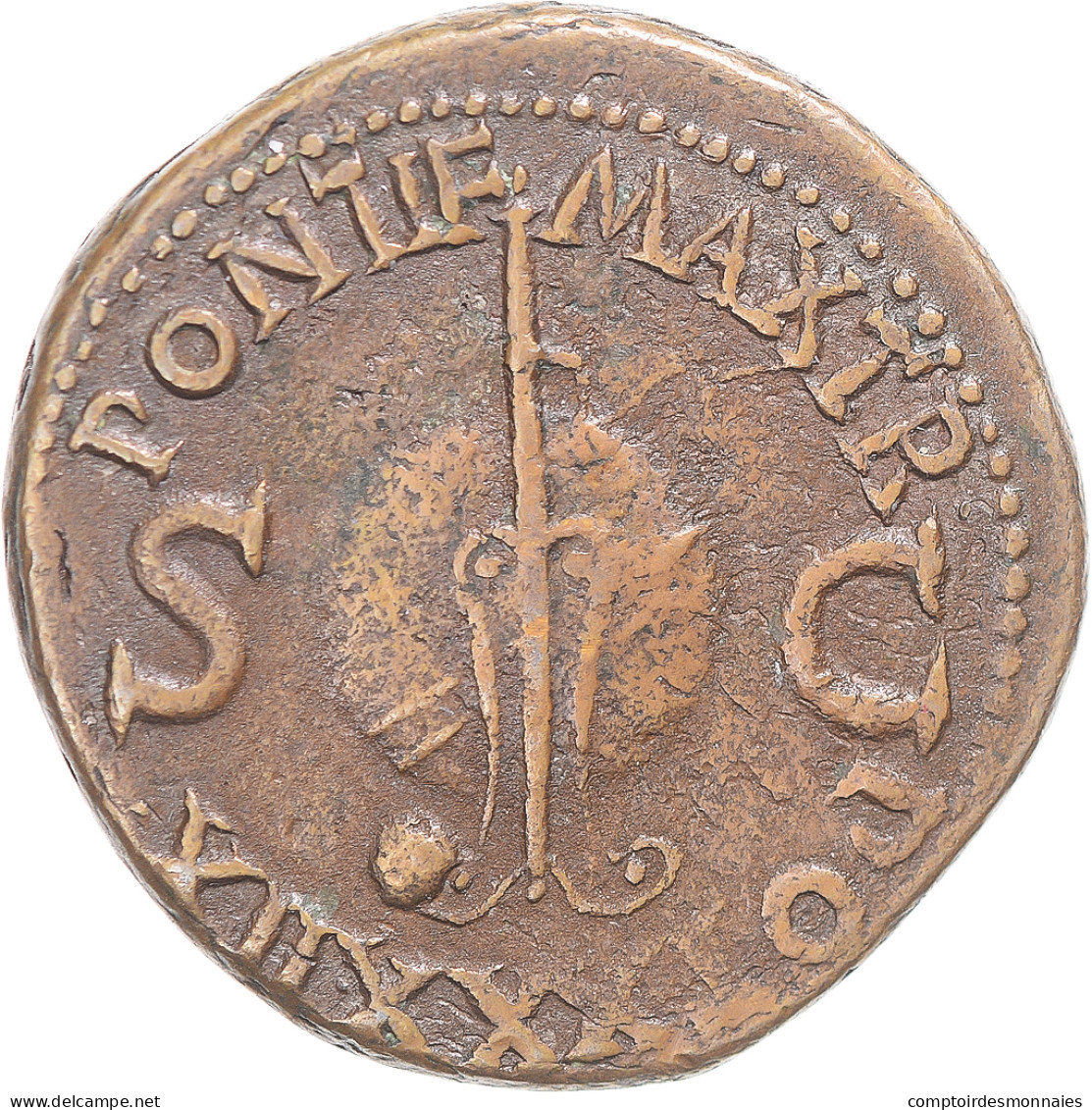 Monnaie, Tibère, As, 14-37, Rome, TTB+, Bronze, RIC:64 - Les Julio-Claudiens (-27 à 69)