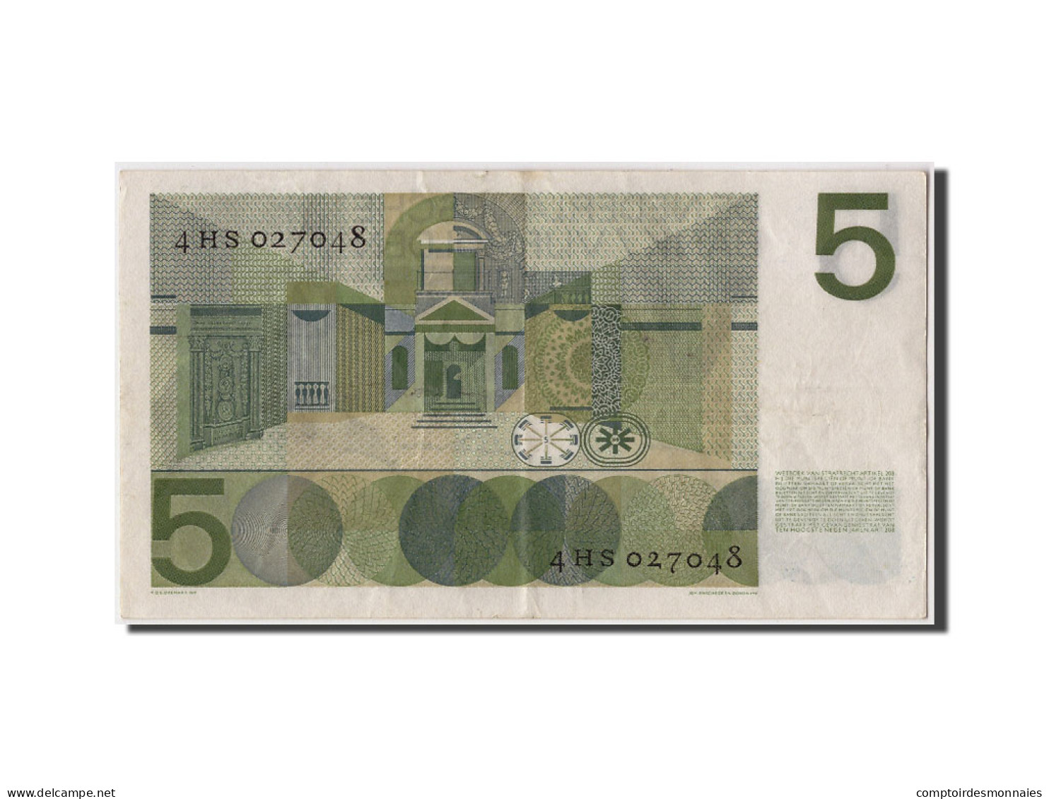 Billet, Pays-Bas, 5 Gulden, 1966, 1966-04-26, SUP - 5 Florín Holandés (gulden)