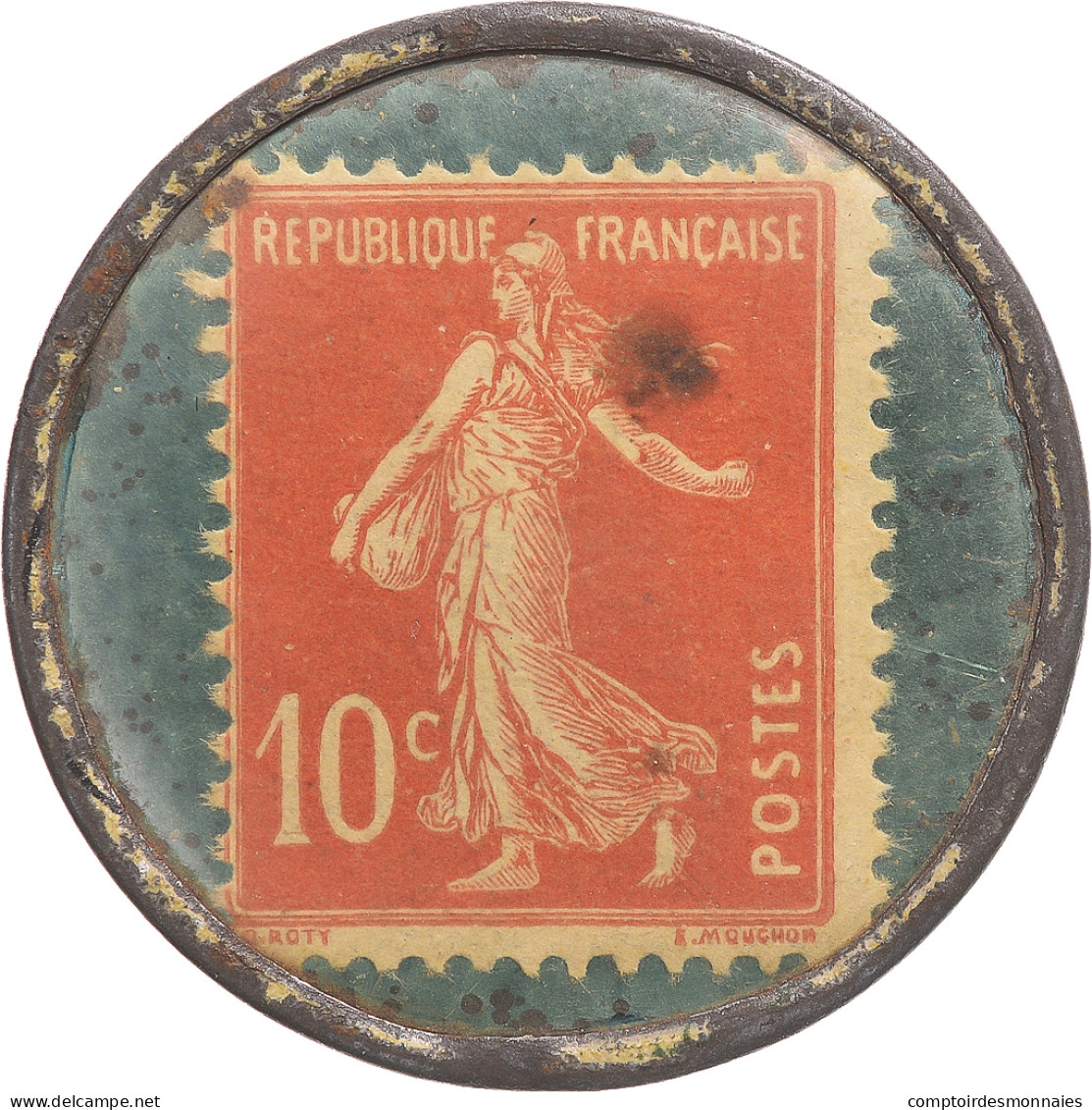 Monnaie, France, Anisette Marie Brizard, Timbre-monnaie 10 Centimes, TTB+, Iron - Monétaires / De Nécessité