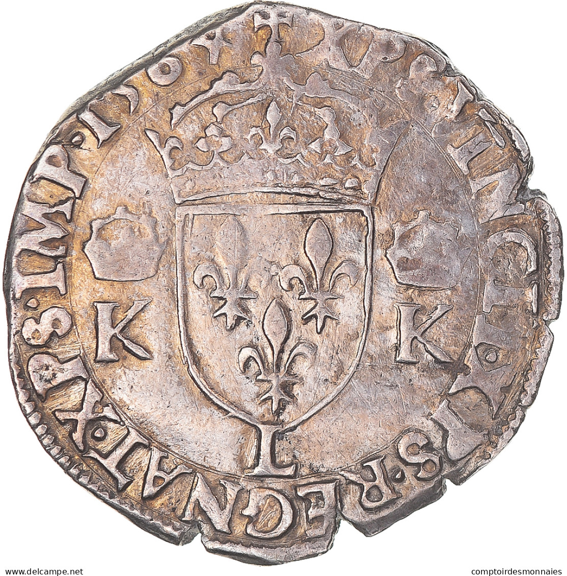 Monnaie, France, Charles IX, Teston Au Deux K Couronnés, 1564, Bayonne, TB+ - 1560-1574 Charles IX