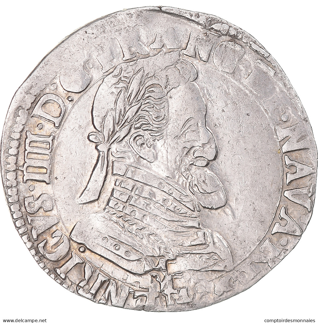 Monnaie, France, Henri IV, 1/2 Franc, 1607, Toulouse, TTB+, Argent, Gadoury:590 - 1589-1610 Heinrich IV.