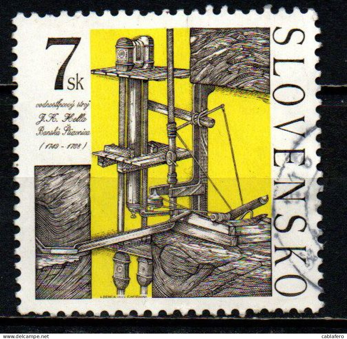 SLOVACCHIA - 1999 - Mine Water Pump Invented By Jozef Hell (1713-89) - USATO - Used Stamps