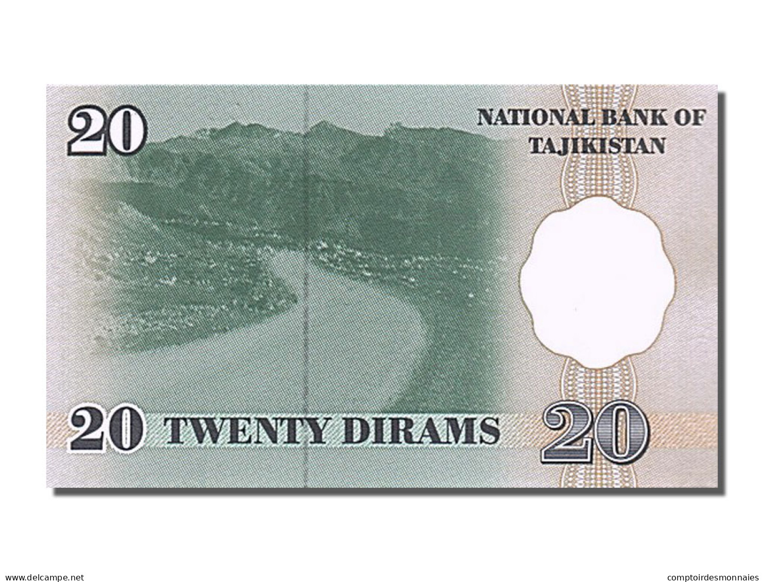 Billet, Tajikistan, 20 Diram, 1999, NEUF - Tadzjikistan