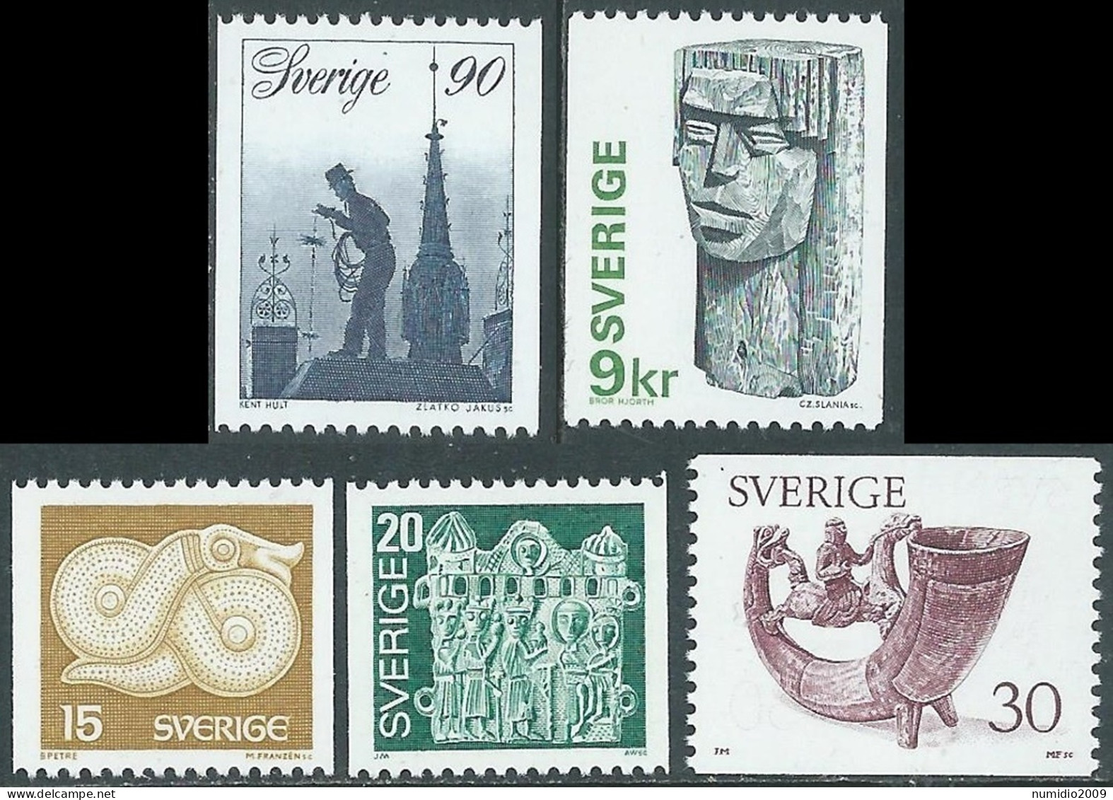 1976 SVEZIA SOGGETTI DIVERSI MNH ** - RB4-5 - Unused Stamps