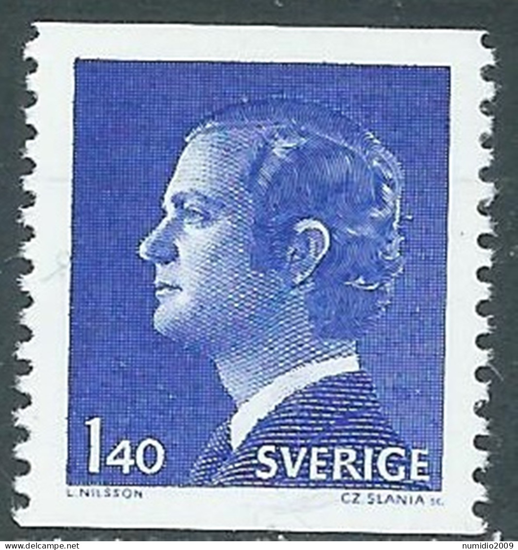 1977 SVEZIA RE CARLO XVI GUSTAVO 1,40 K MNH ** - RB43 - Unused Stamps