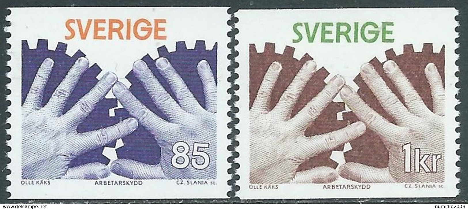 1976 SVEZIA PROTEZIONE DEL LAVORATORE MNH ** - RB4-5 - Neufs