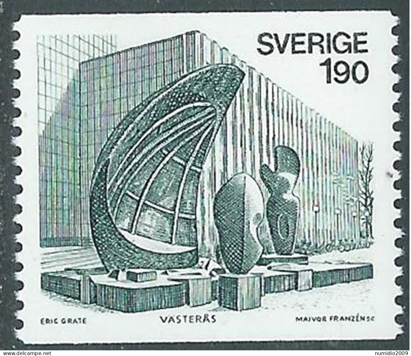 1976 SVEZIA SCULTURA DI ERIC GRATE MNH ** - RB4-4 - Unused Stamps