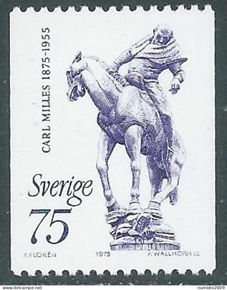 1975 SVEZIA CARL MILLES MNH ** - RB4-4 - Unused Stamps