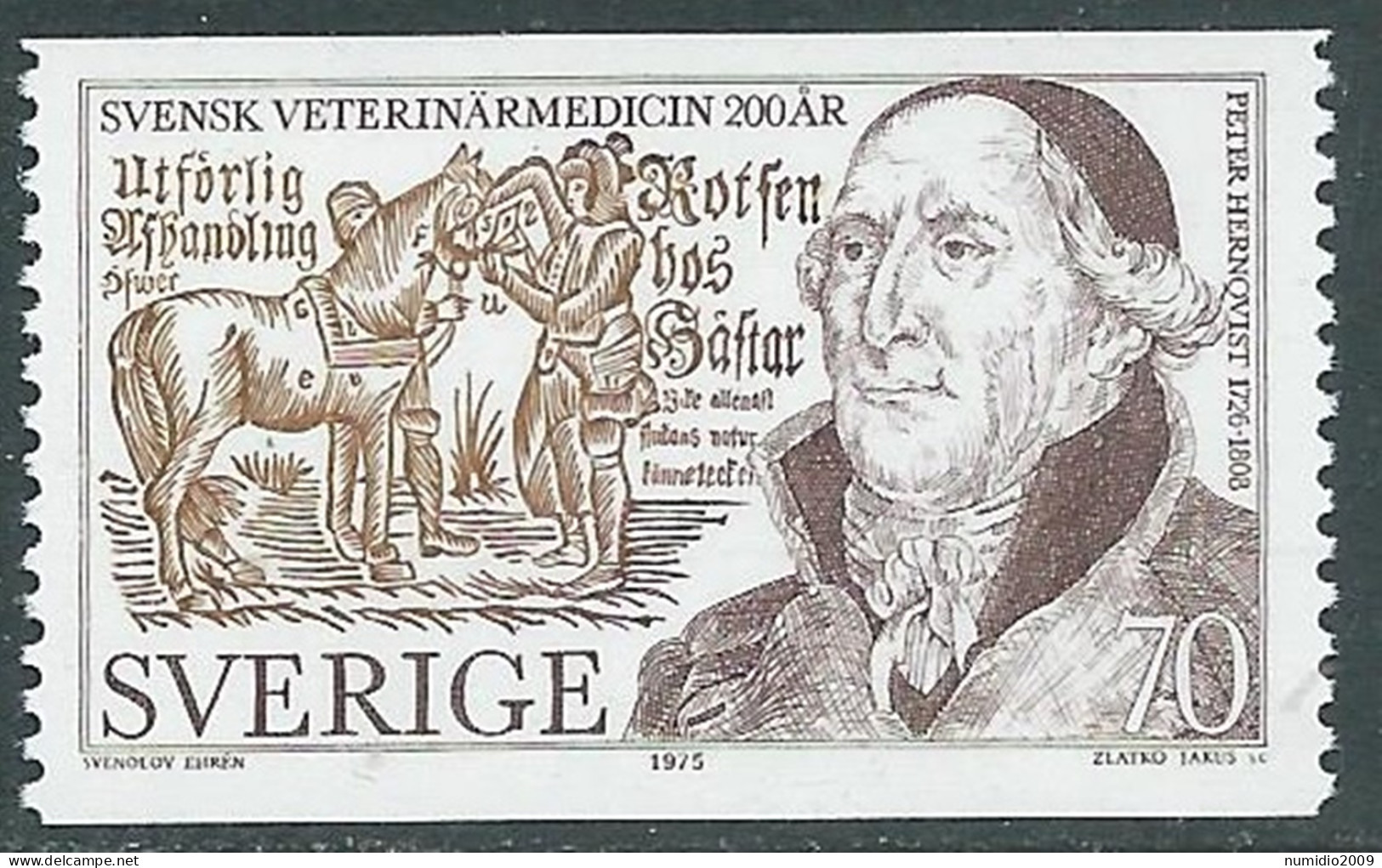 1975 SVEZIA MEDICINA VETERINARIA MNH ** - RB4-3 - Unused Stamps