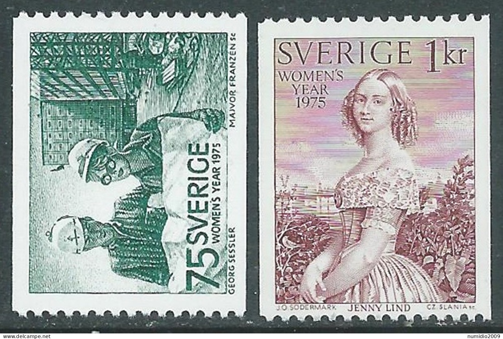 1975 SVEZIA ANNO INTERNAZIONALE DELLA DONNA MNH ** - RB4-3 - Unused Stamps
