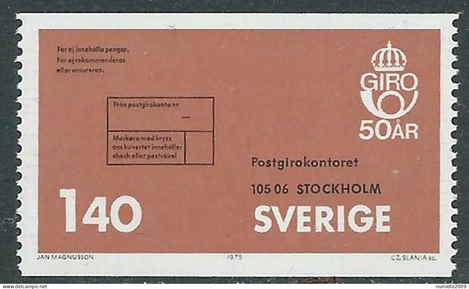1975 SVEZIA CONTI CORRENTI MNH ** - RB4-3 - Unused Stamps