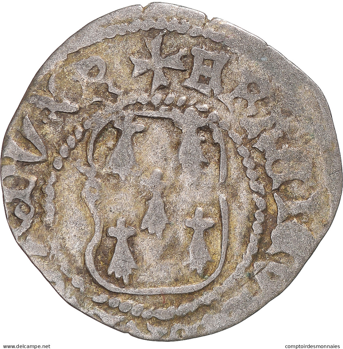 Monnaie, Duché De Bretagne, François Ier, 1/2 Blanc à Targe, 1442-1450 - Autres & Non Classés