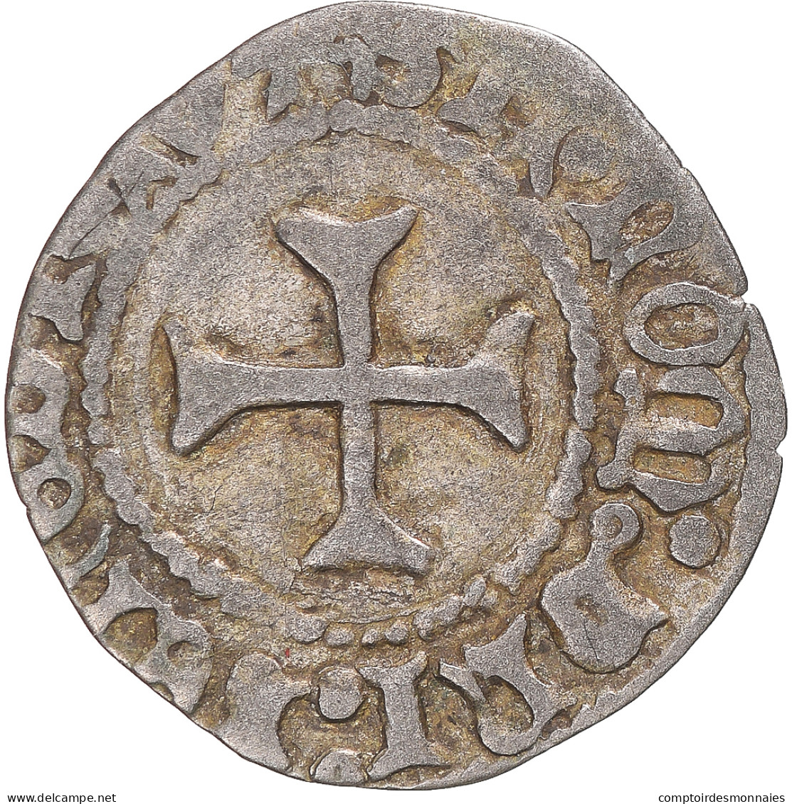 Monnaie, Duché De Bretagne, François Ier, 1/2 Blanc à Targe, 1442-1450 - Altri & Non Classificati