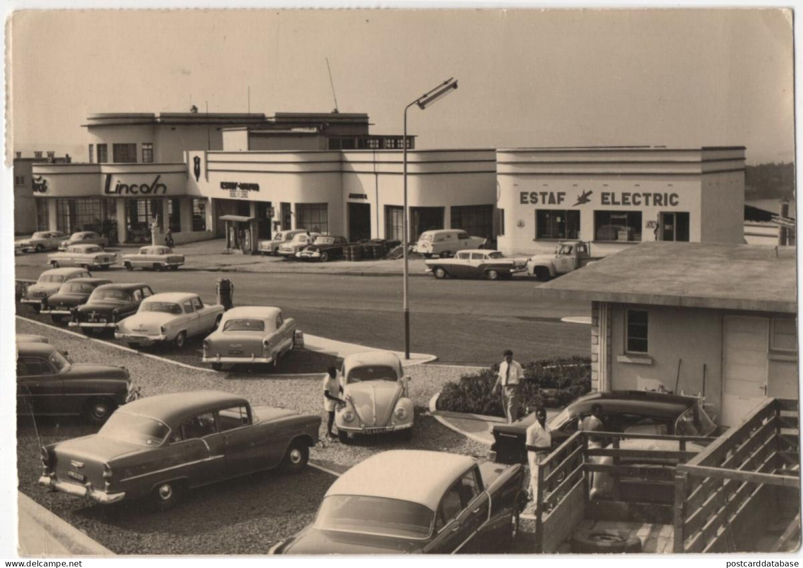 Photocard Stamped In Bukavu - & Old Cars, Volkswagen, Architecture - Autres & Non Classés