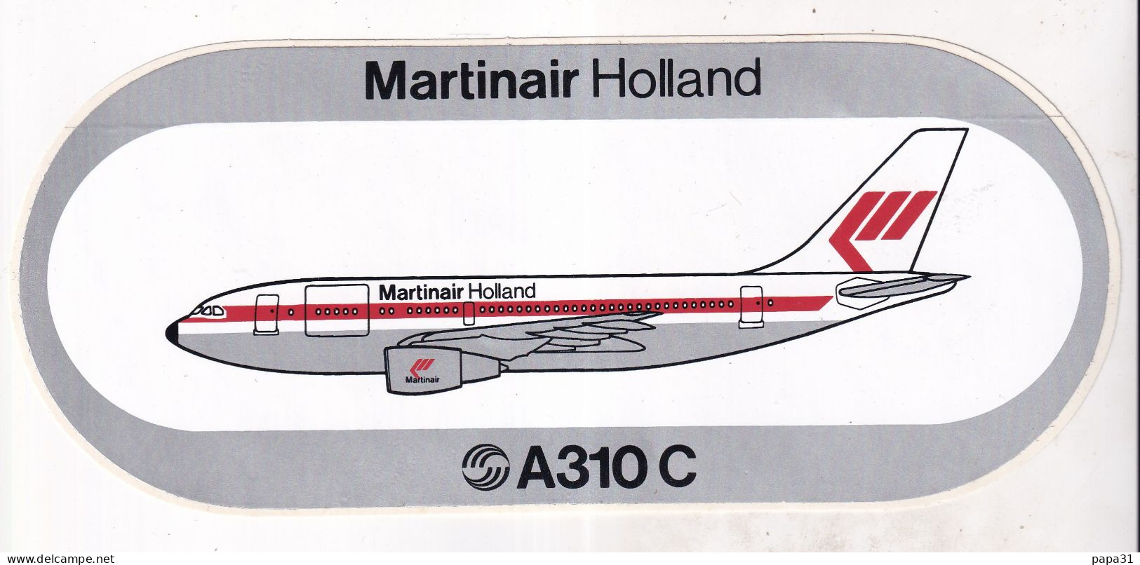 Autocollant Avion - Martinair Holland A310C - Aufkleber