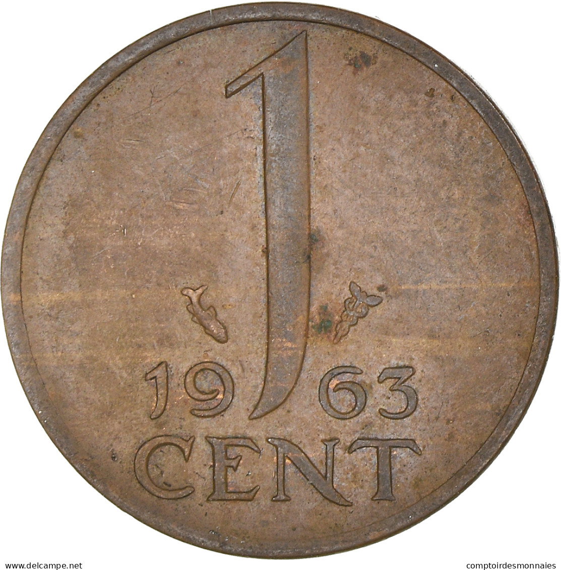 Monnaie, Pays-Bas, Juliana, Cent, 1963, TTB+, Bronze, KM:180 - 1948-1980 : Juliana