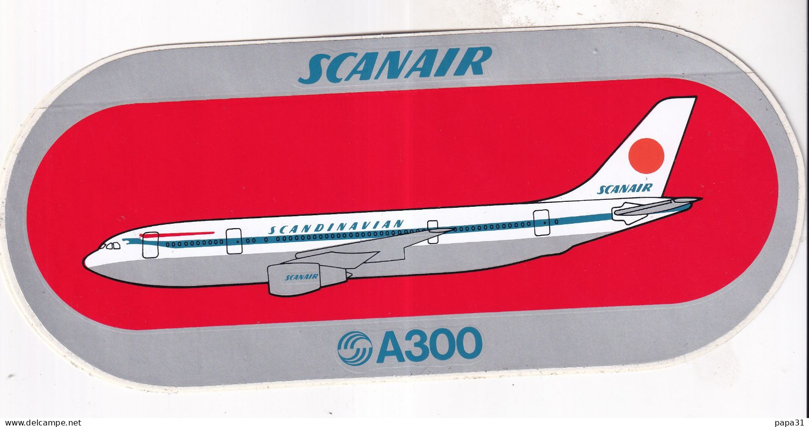 Autocollant Avion -  SCANAIR A300 - Autocollants