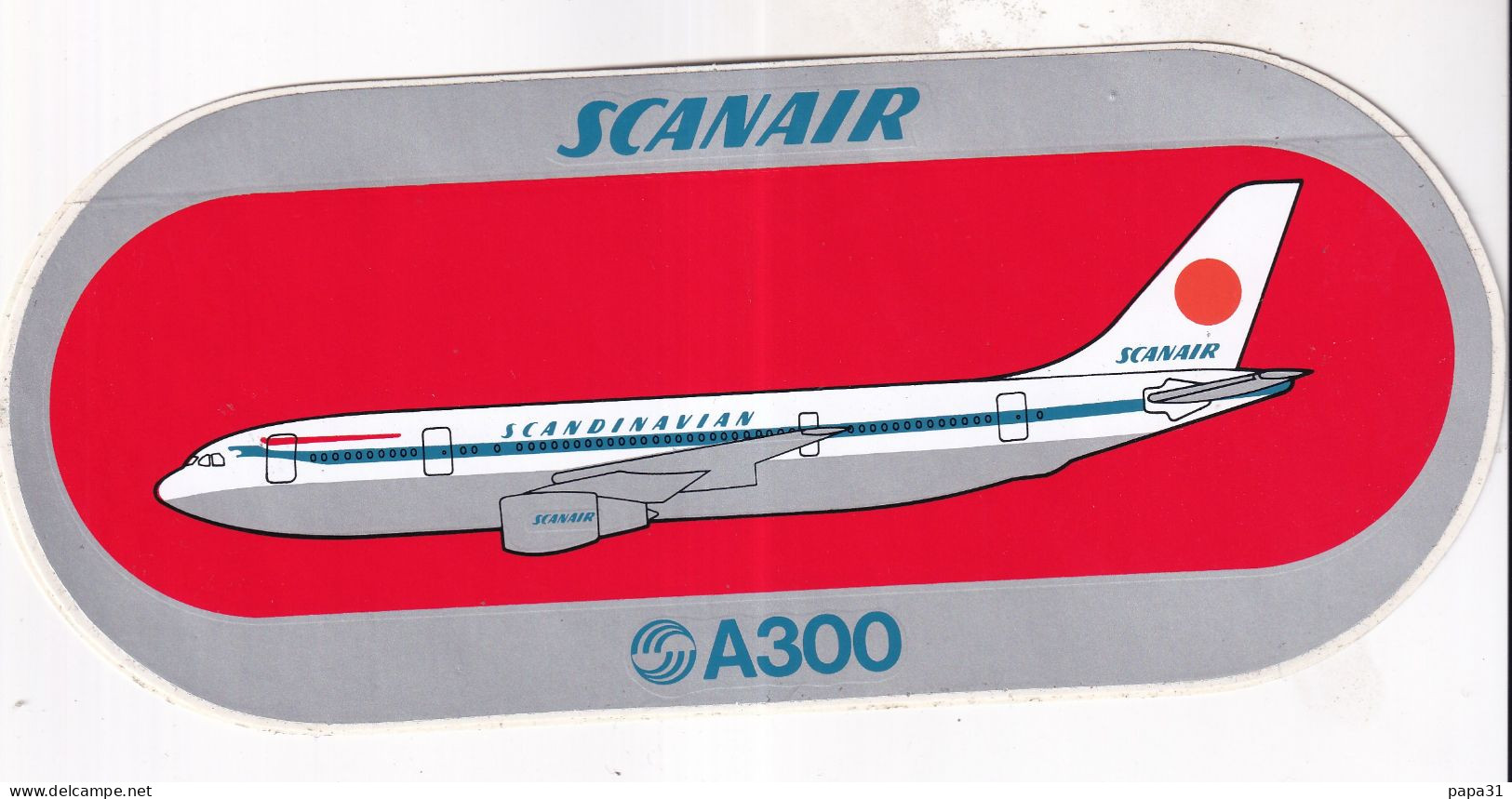 Autocollant Avion -  SCANAIR A300 - Aufkleber