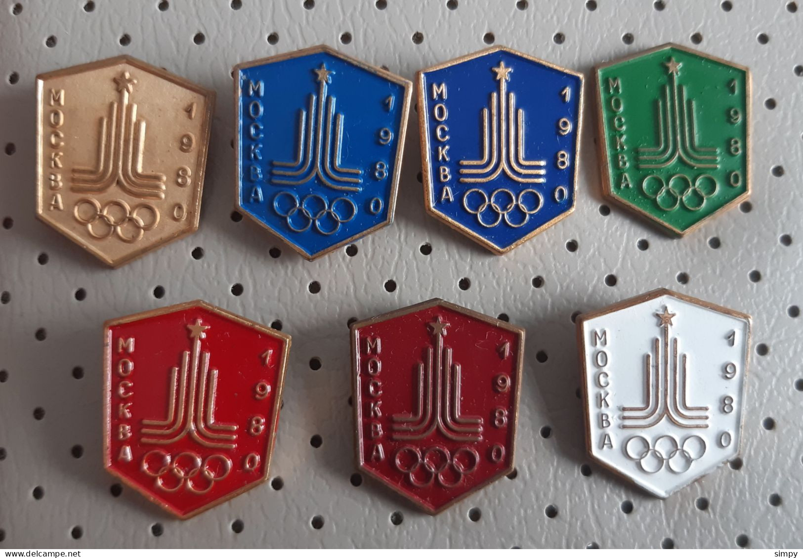 Olympic Games Moscow 1980 Yugoslavia 7 Different Pins - Olympic Games