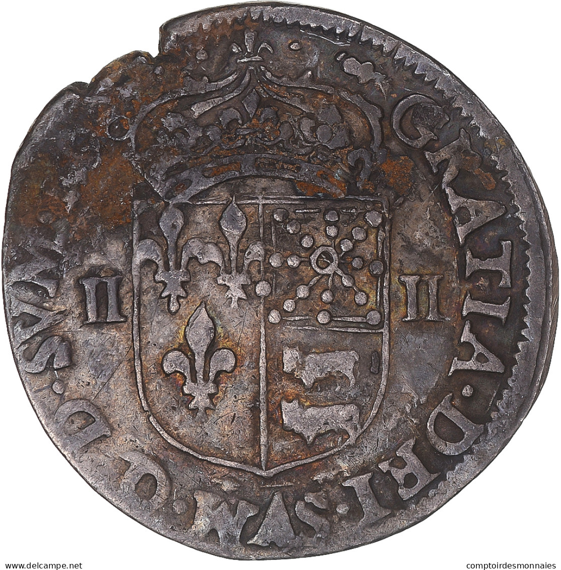 Monnaie, France, Henri IV, 1/4 Ecu De Béarn, 1598, Morlaas, TTB, Argent - 1589-1610 Henri IV Le Vert-Galant