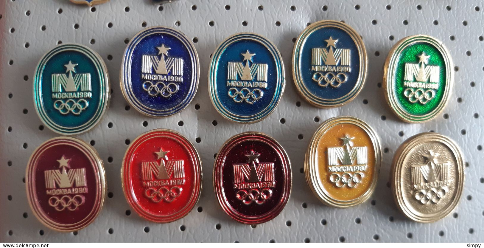 Olympic Games Moscow 1980 Yugoslavia 10 Different Pins - Olympic Games