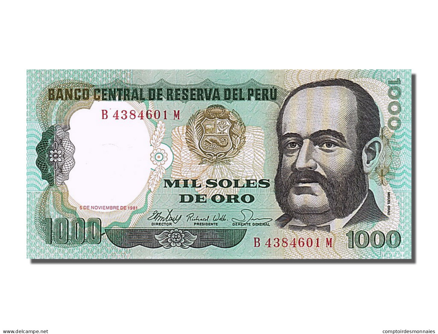 Billet, Pérou, 1000 Soles De Oro, 1981, 1981-11-05, NEUF - Peru