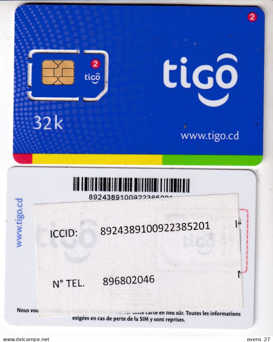 CONGO- DEMOCRATIC REPUBLIC-TIGO-SIM CARDS-MINT UNUSED. - Autres - Afrique