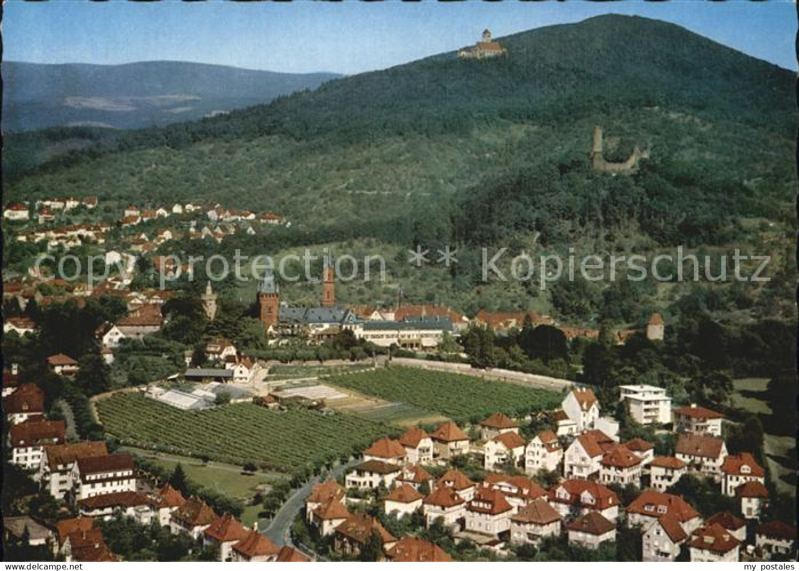 72481873 Weinheim Bergstrasse Wachenburg Luftbild Weinheim - Weinheim