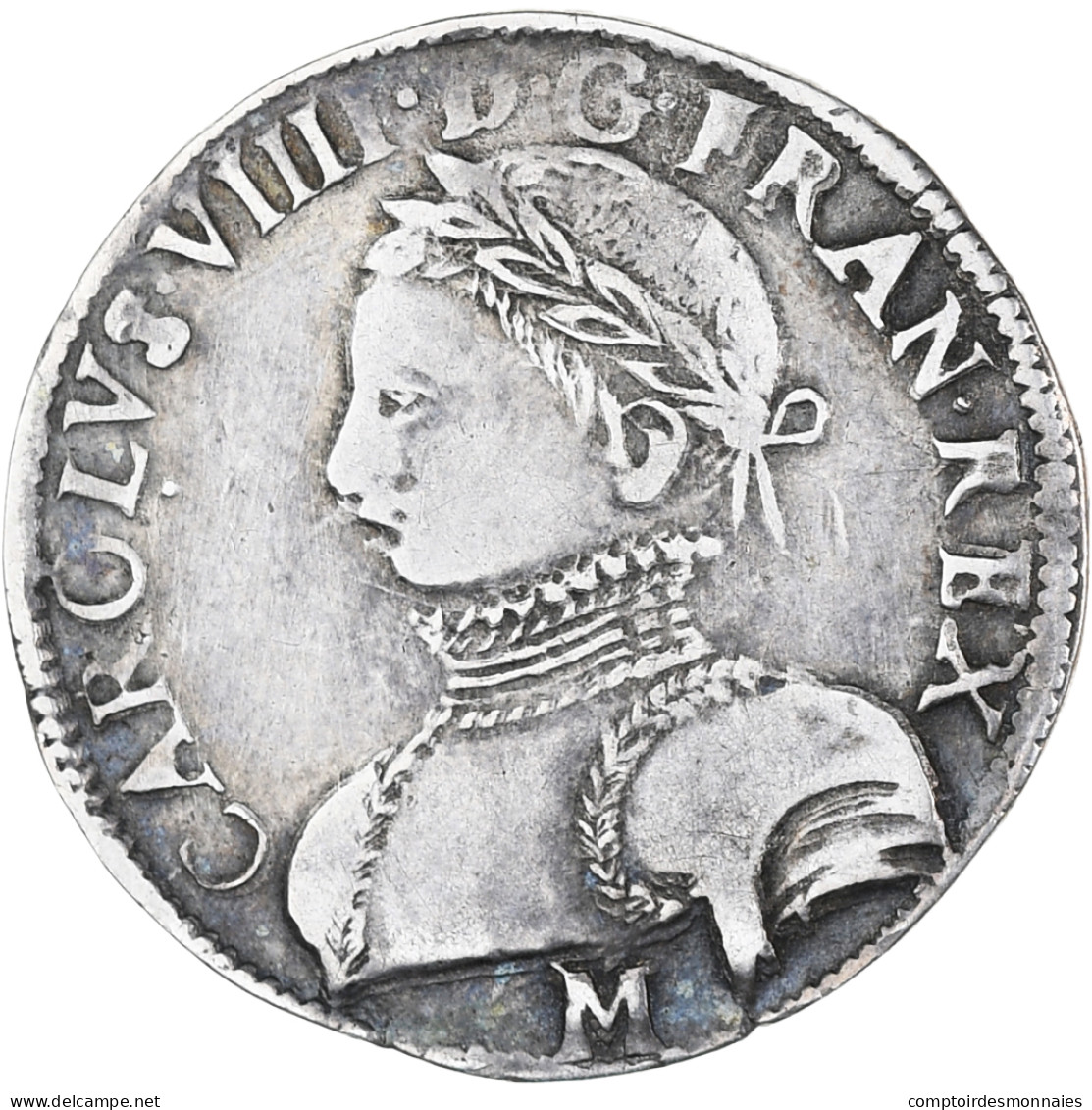 France, Charles IX, 1/2 Teston, 1566, Toulouse, TTB, Argent, Gadoury:419 - 1560-1574 Carlos IX