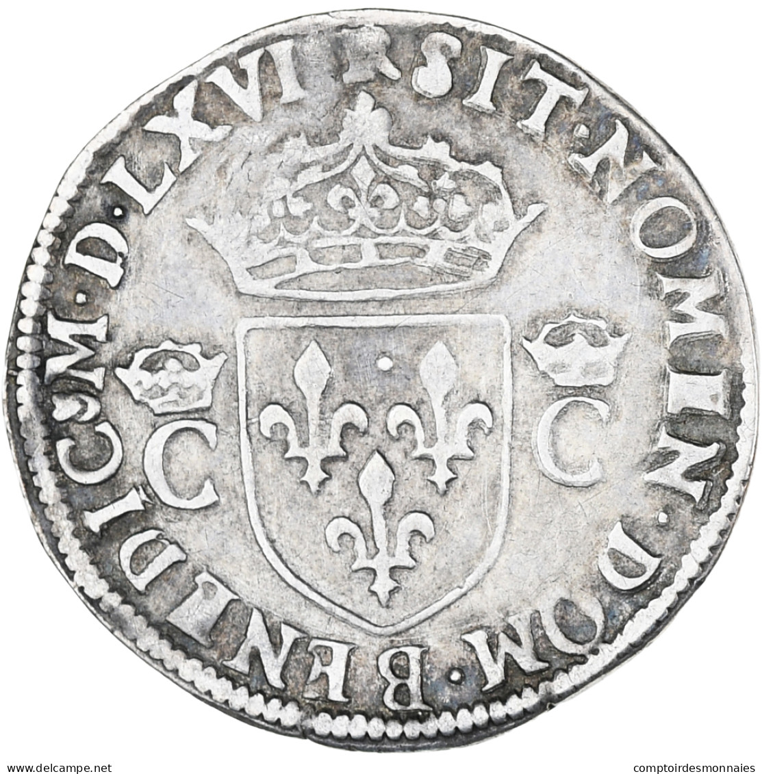 France, Charles IX, 1/2 Teston, 1566, Toulouse, TTB, Argent, Gadoury:419 - 1560-1574 Karl IX.