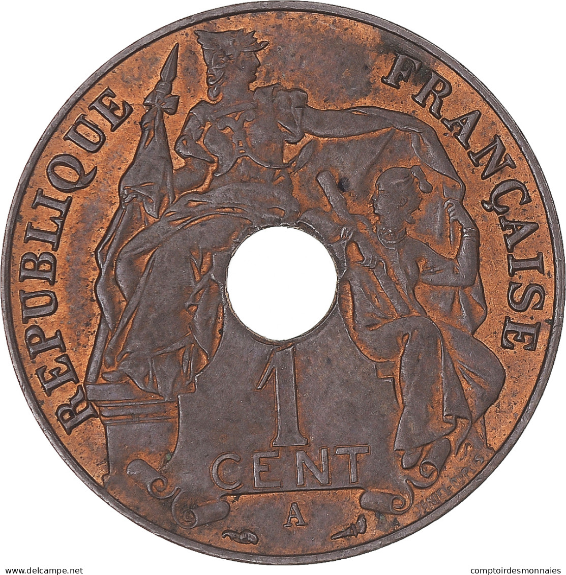 Monnaie, Indochine Française, Cent, 1930, Paris, TTB, Bronze, KM:12.1 - Other & Unclassified