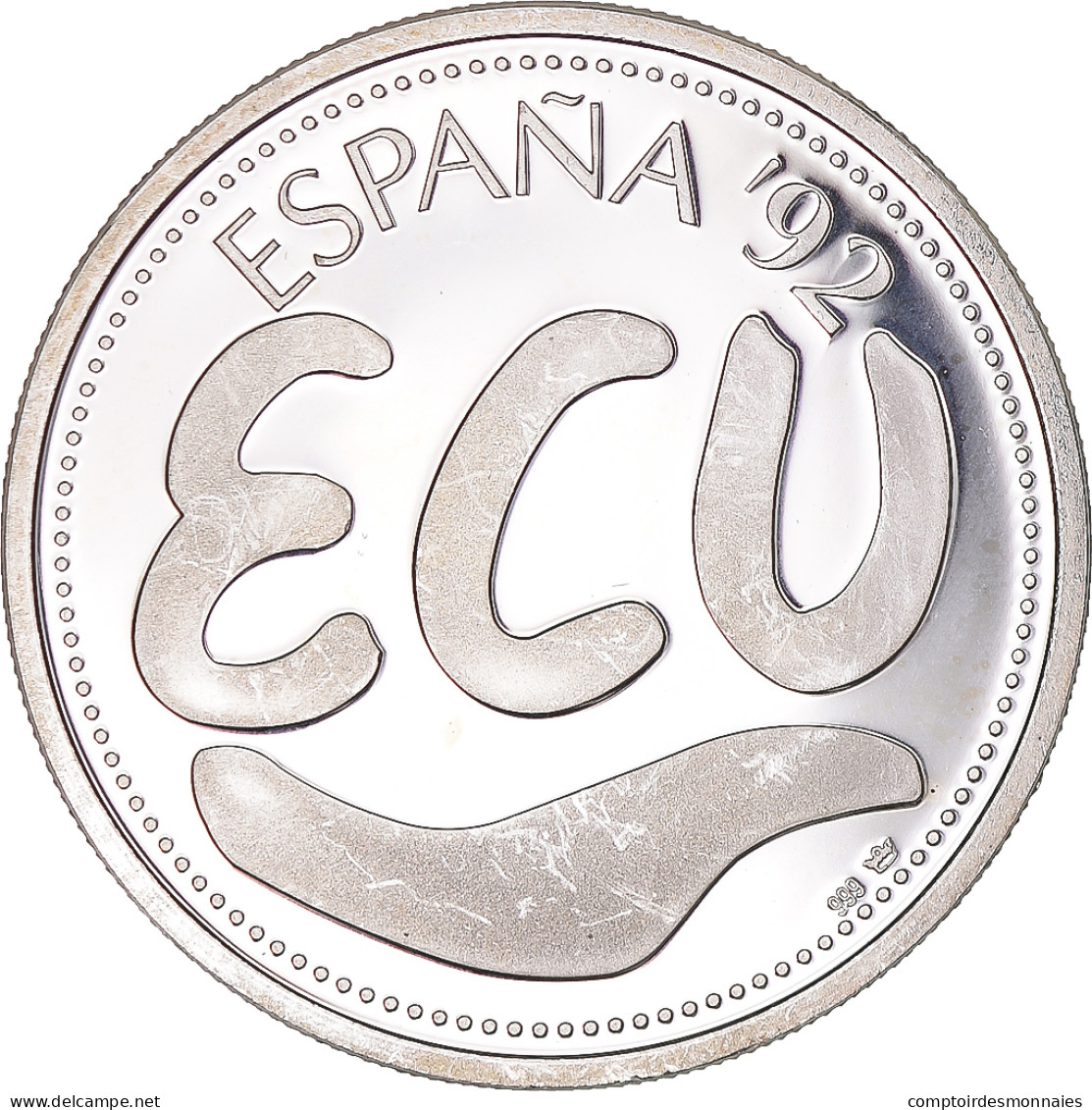 Espagne, Ecu, 1992, Christophe Colomb, SPL, Argent - Other & Unclassified