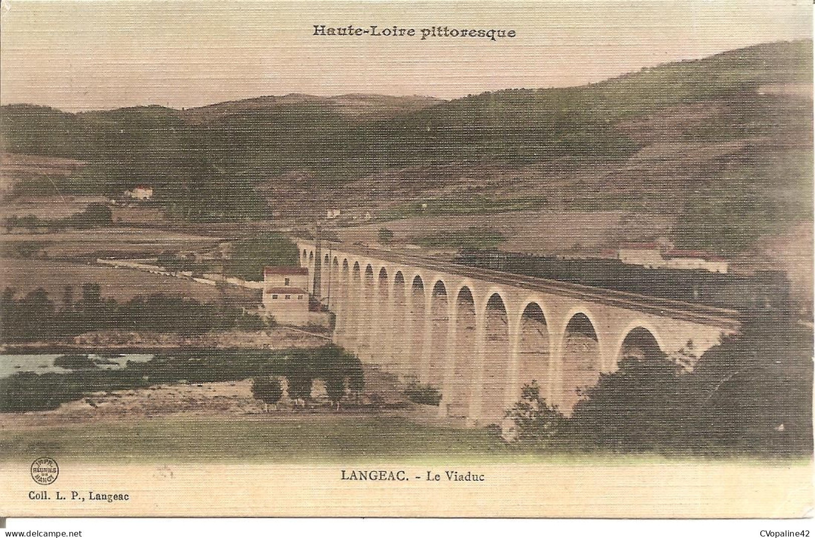 LANGEAC (43) Le Viaduc Avec Le Train En 1913 - Langeac